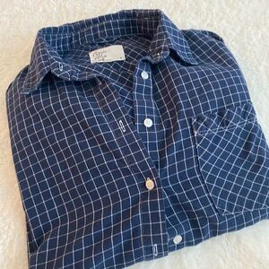 Checkered Button-Up Shirt